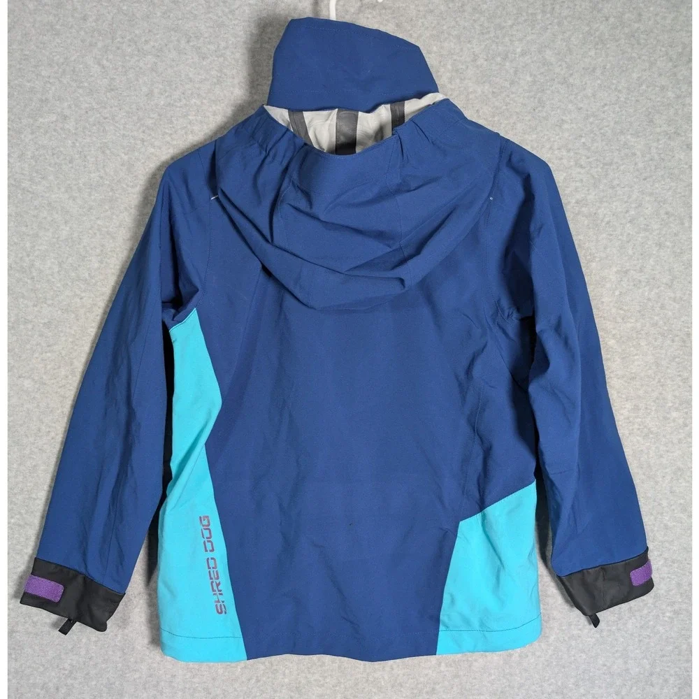 Shred Dog Kids Elevated‎ Hardshell Ski Jacket Size 10 Blue Outdoor Performance